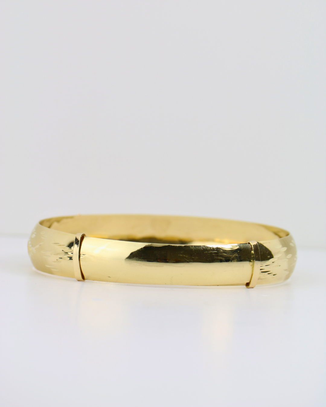 14kt Floral & Elephant Bangle
