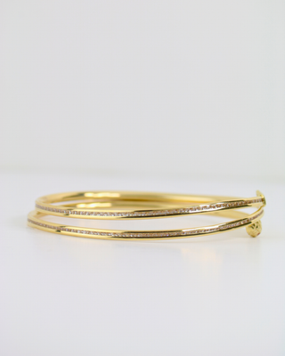 14kt CZ Snake Bangle