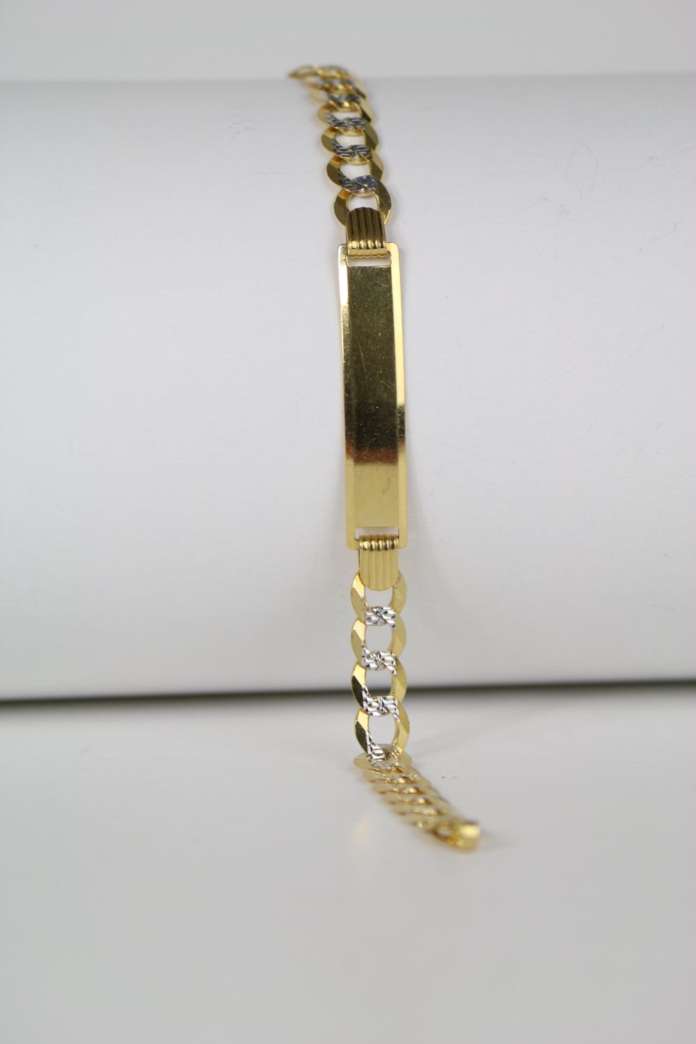 14K Gold Kids Diamond-Cut Cuban Bracelet – 6
