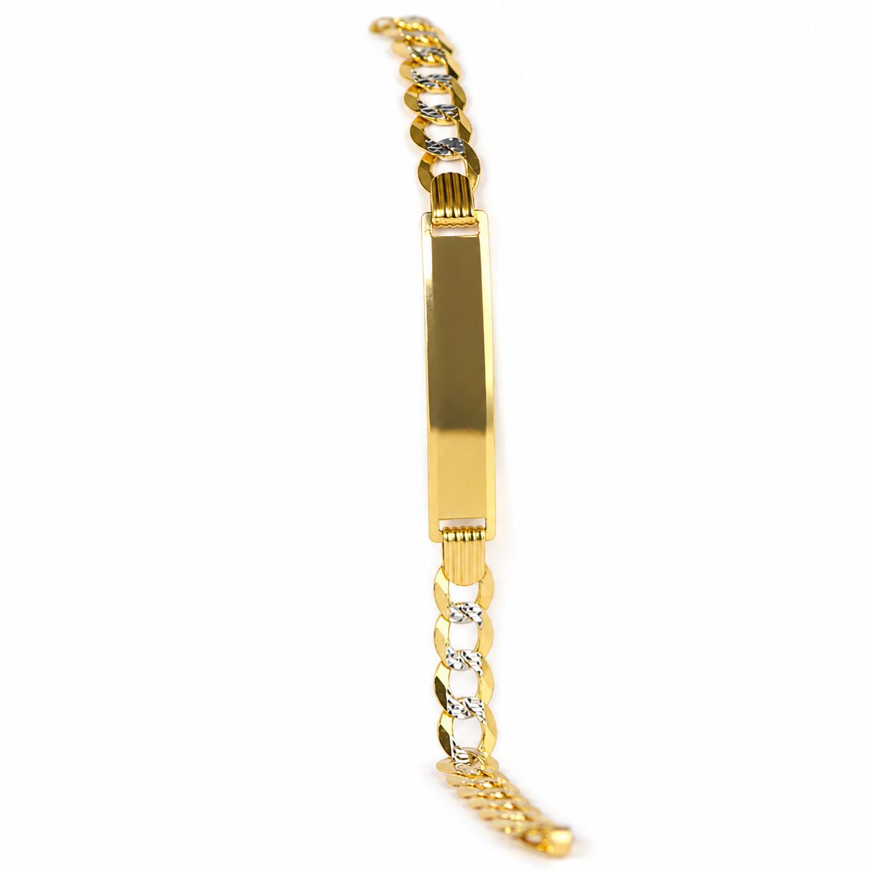 14K Gold Kids Diamond-Cut Cuban Bracelet – 6
