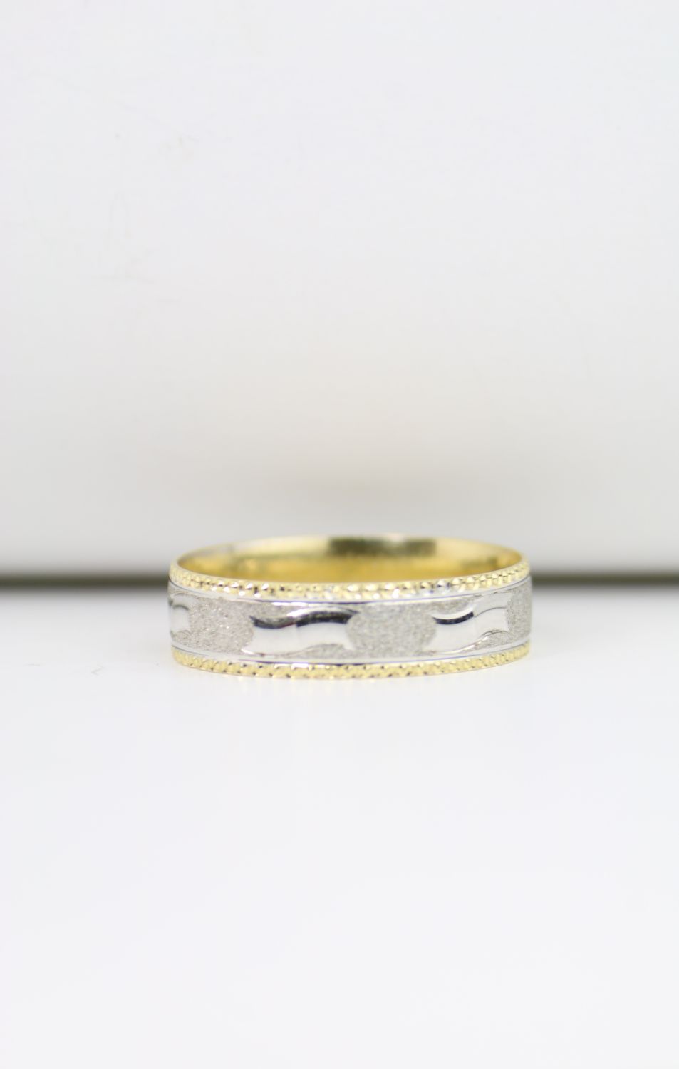 14K Two-Tone Gold Wedding Band Set – Unity in Style and Elegance