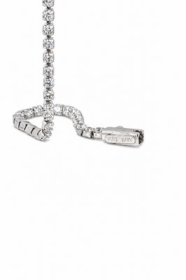 14K White Gold High Polish White CZ Tennis Bracelet