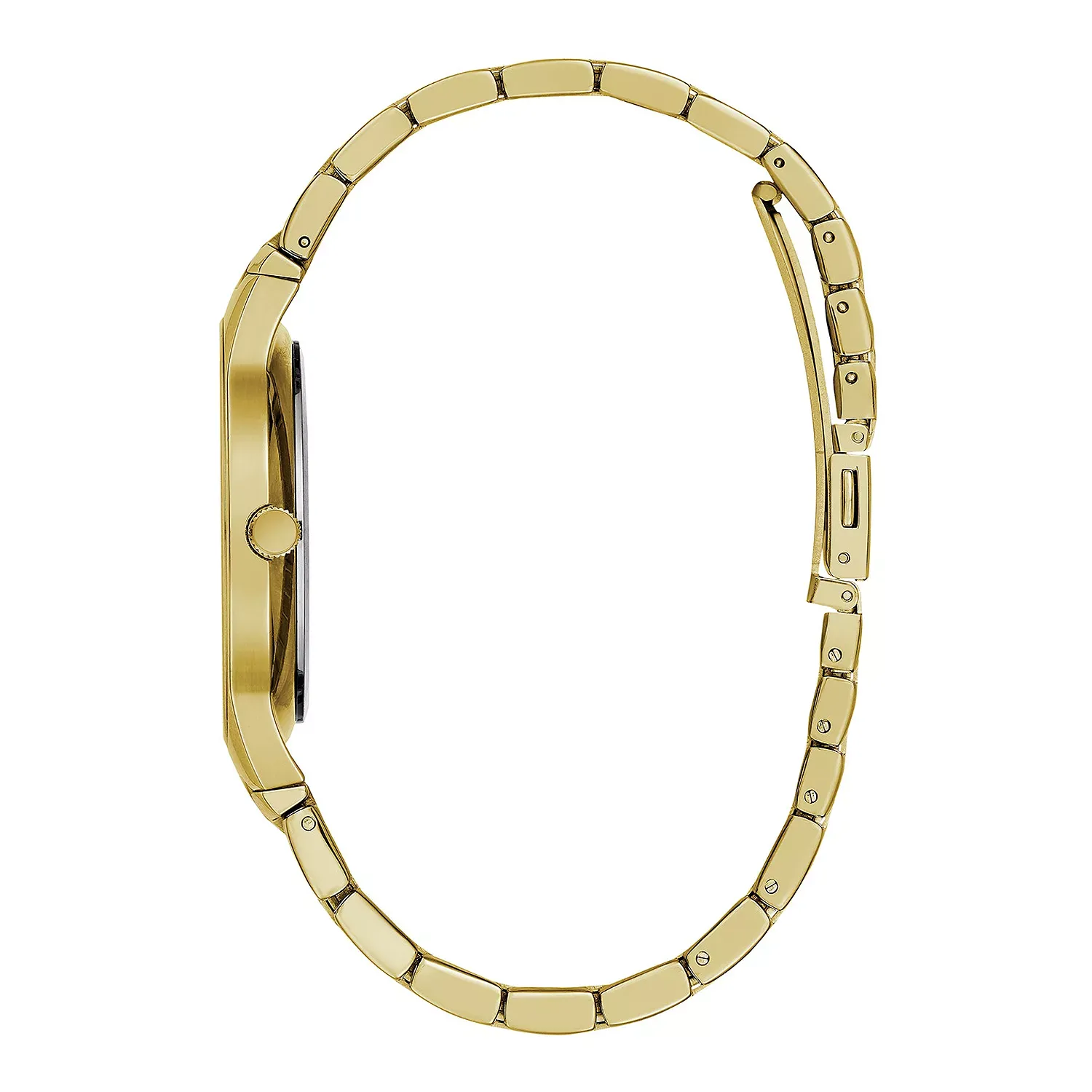 Caravelle Men's Gold-Tone Diamond Multifunction Watch