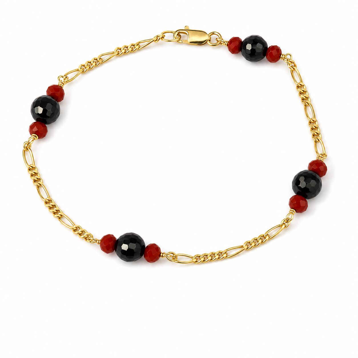 14K Yellow Gold Azabache Bracelet