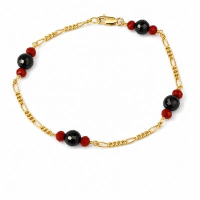 14K Yellow Gold Azabache Bracelet 14K Yellow Gold Azabache Bracelet