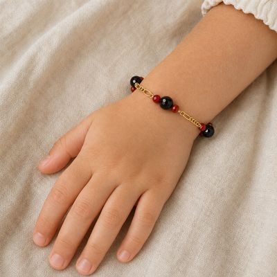 14K Yellow Gold Azabache Bracelet