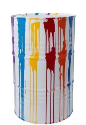 Baril Lisse Trash Blanc - 90cm
