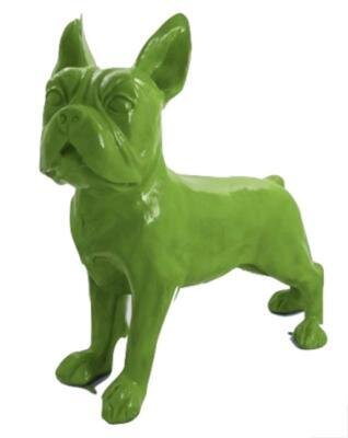 Statue en Résine Bulldog Français Vert - 180cm Statue en Résine Bulldog Français Vert - 180cm
