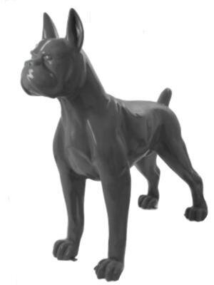 Statue en Résine Chien Boxer XXL Gris - 190cm