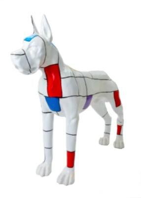 Statue Résine Dogue Allemand Mondrian - 120cm Statue Résine Dogue Allemand Mondrian - 120cm