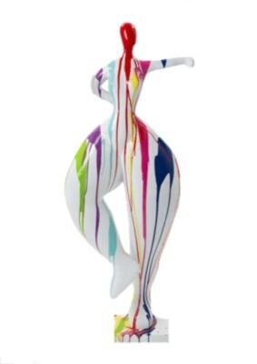 Sculpture  danseuse design Trash Blanc - H 85cm