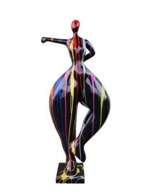 Sculpture  danseuse design Trash Noir - H 85cm