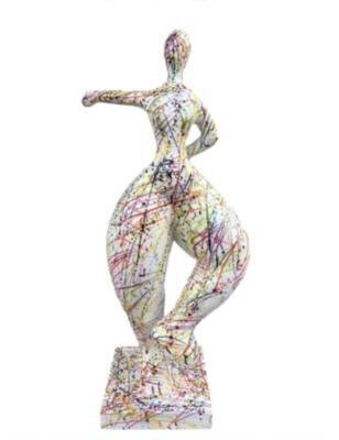 Sculpture  danseuse design Splash Blanc - H 85cm