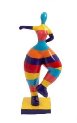 Sculpture  danseuse design  Multicolore - H 85cm