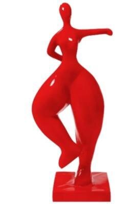Statue danseuse Rouge en résine - H 135cm