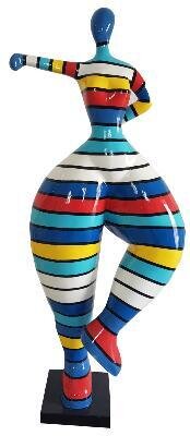 Statue danseuse  Multicolore 2 en résine - H 135cm