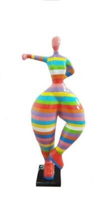 Statue danseuse Multicolore en résine - H 135cm