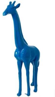 Sculpture en Résine Girafe Bleu - 210cm