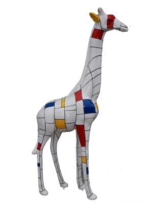 Sculpture en Résine Girafe Mondrian - 210cm