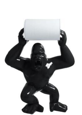 Statue en Résine Gorille Bidon Noir - 250cm