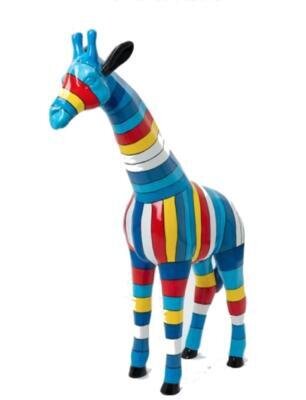 Statue Girafe en résine Multicolore - 110cm Statue Girafe en résine Multicolore - 110cm