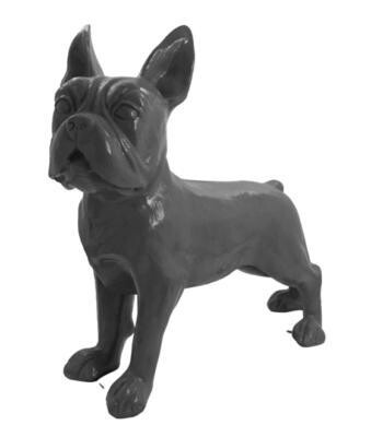 Statue en Résine Bulldog Français Gris - 180cm Statue en Résine Bulldog Français Gris - 180cm