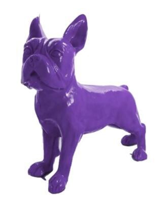 Statue en Résine Bulldog Français Violet - 180cm Statue en Résine Bulldog Français Violet - 180cm
