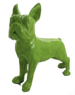 Statue en Résine Bulldog Français Vert - 180cm Statue en Résine Bulldog Français Vert - 180cm