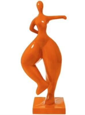 Statue danseuse Orange en résine - H 135cm