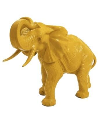 Sculpture en résine Éléphant Jaune - 90cm