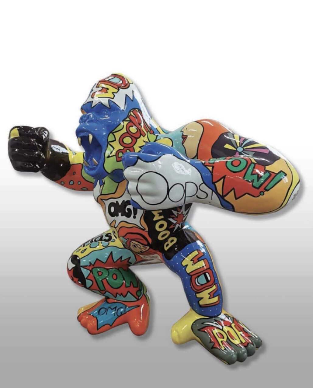 Statue en Résine Gorille Pop Art - 120cm