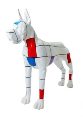 Statue Résine Dogue Allemand Mondrian - 120cm Statue Résine Dogue Allemand Mondrian - 120cm