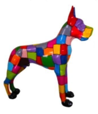 Statue Résine Dogue Allemand Puzzle - 120cm Statue Résine Dogue Allemand Puzzle - 120cm