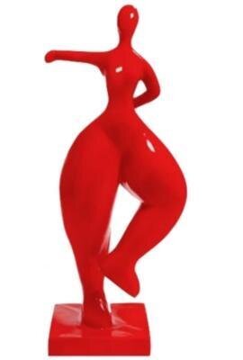 Sculpture  danseuse design   Rouge - H 85cm