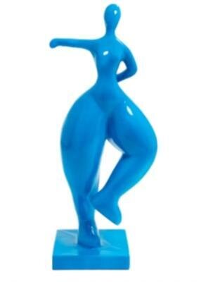 Sculpture  danseuse design   Bleu - H 85cm