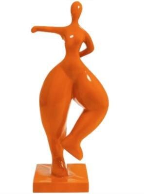 Sculpture  danseuse design   Orange - H 85cm