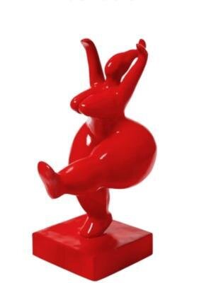 Sculpture  danseuse design   Rouge - H 55cm