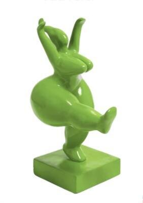 Sculpture  danseuse design   Vert - H 55cm