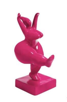 Sculpture  danseuse design   Rose - H 55cm