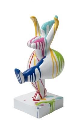 Sculpture  danseuse design   Trash Blanc - H 55cm