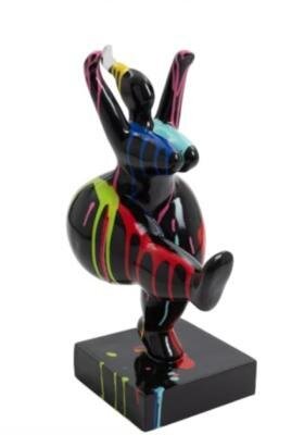 Sculpture  danseuse design   Trash Noir - H 55cm