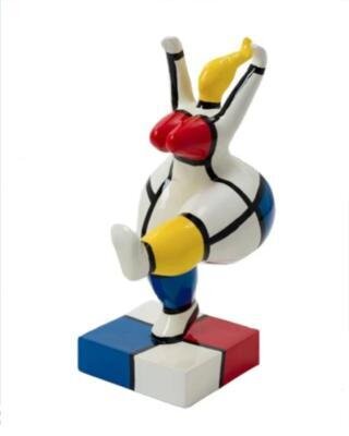 Sculpture  danseuse design   Mondrian - H 55cm