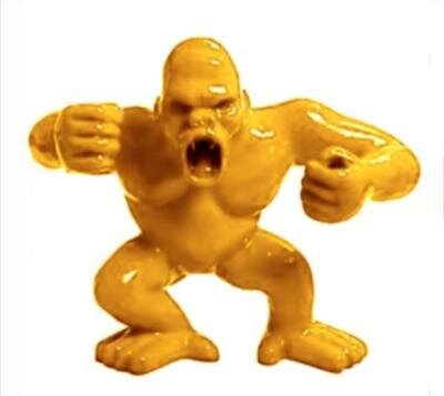 Statue en Résine Gorille Jaune - 40cm