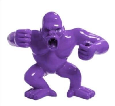 Statue en Résine Gorille Violet - 40cm
