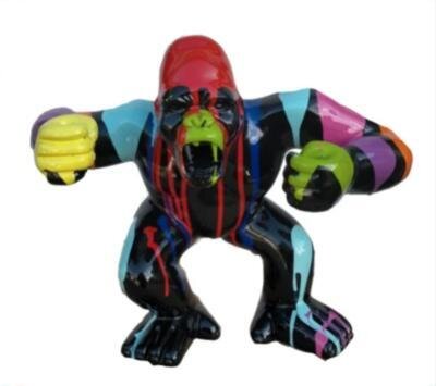 Statue en Résine Gorille Trash Noir - 40cm