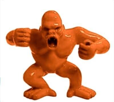 Statue en Résine Gorille Orange - 55cm