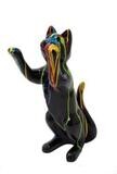 Statue En Résine Chat Debout Trash Noir - 55cm