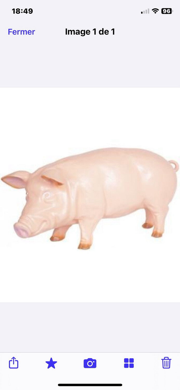 Statue en résine Cochon - L 100 cm