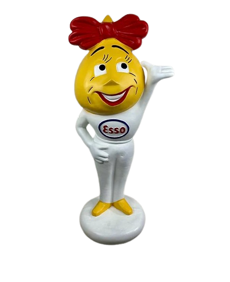 STATUE ESSO FEMME 85CM JAUNE