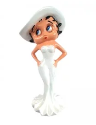 STATUE BETTY BOOP 60CM CHAPEAU BLANC